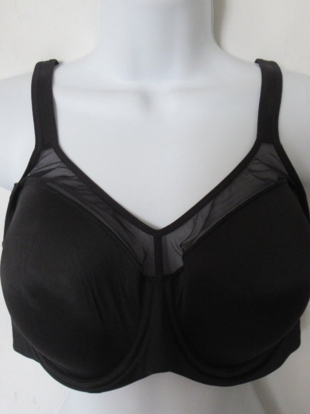 New Delimira Bra 38DD Black Full Coverage Back‎ Closure Underwire W688A